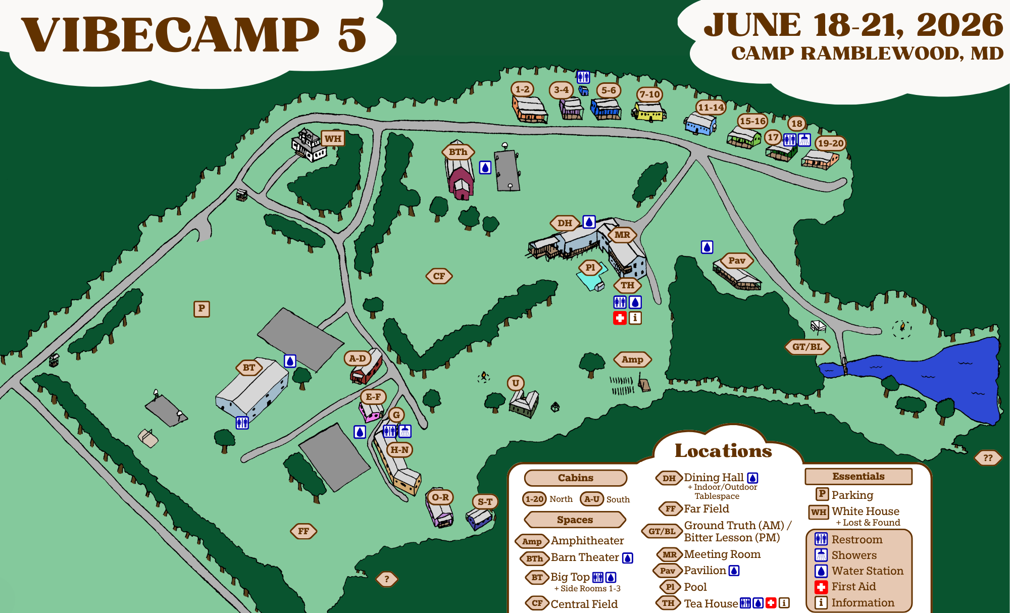 Vibecamp 5 camp map — Camp Ramblewood, MD